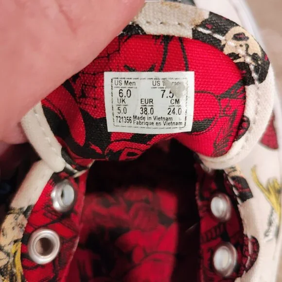 Vans Marvel x Authentic Avengers Off White Canvas Shoes, M 6, W 7.5, Used - Picture 9 of 16